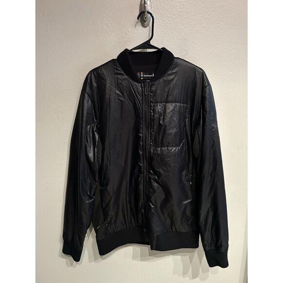 Smartwool Mens Large Smartloft 120 Bomber Jacket Black - Picture 1 of 8